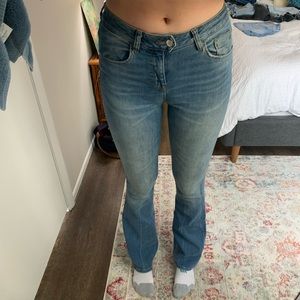 Zara low rise flare jeans